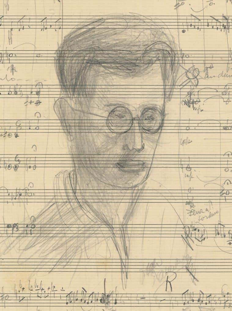 Self portrait of composer Dick Kattenburg