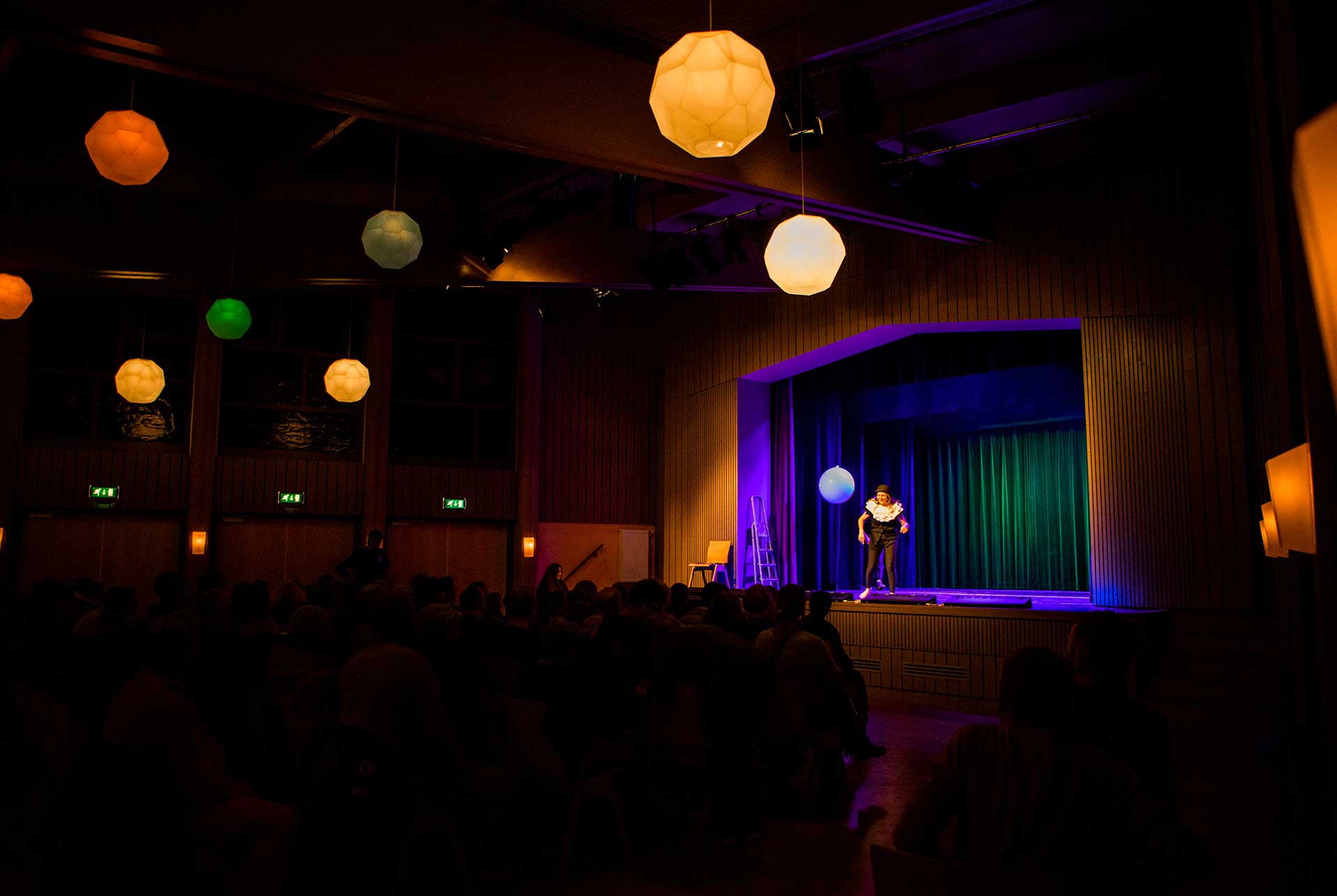 A performance at a theater.